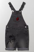 Avengers Short Denim Dungaree Dark Grey