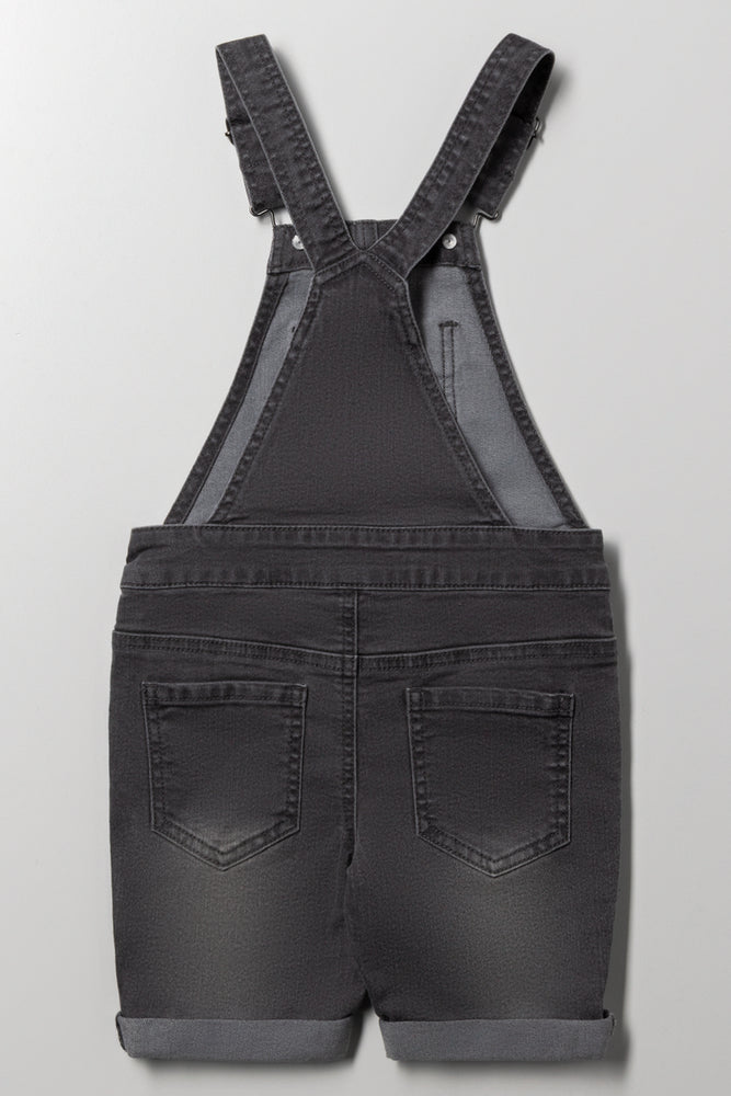 Avengers Short Denim Dungaree Dark Grey (3)