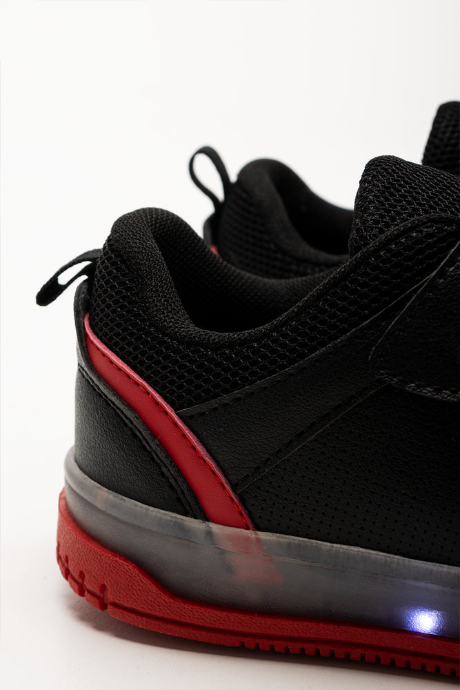 Light Up Sneakers Black And Red (3)