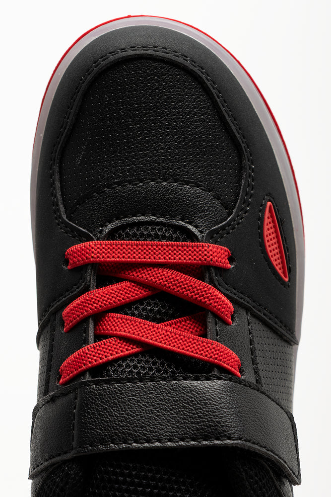 Light Up Sneakers Black And Red (4)