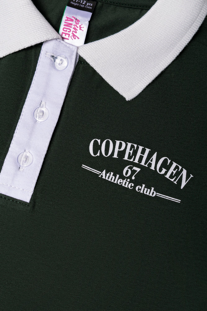 Cropped Golfer Top Black & White