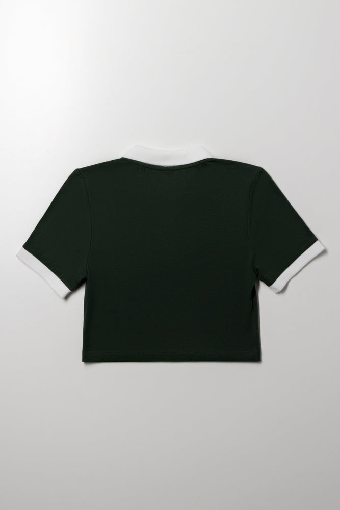 Cropped Golfer Top Black & White (2)