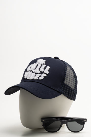 Chill Vibes Sunglasses And Cap Set Navy