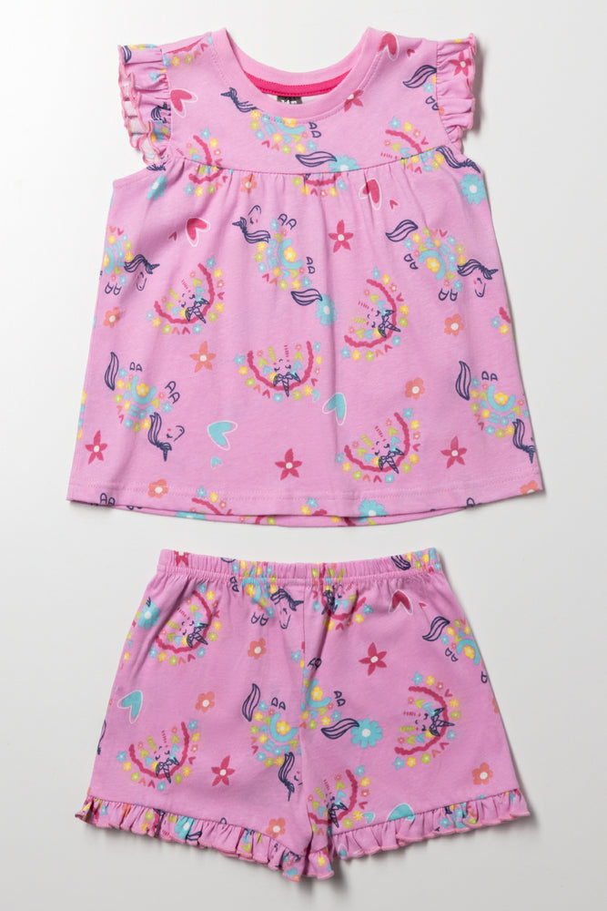 Shorts Pyjama Set Pink