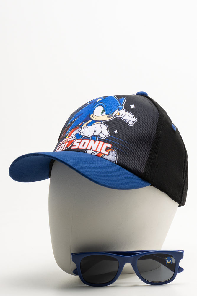 Sonic Cap And Sunglasses Set Blue And Black