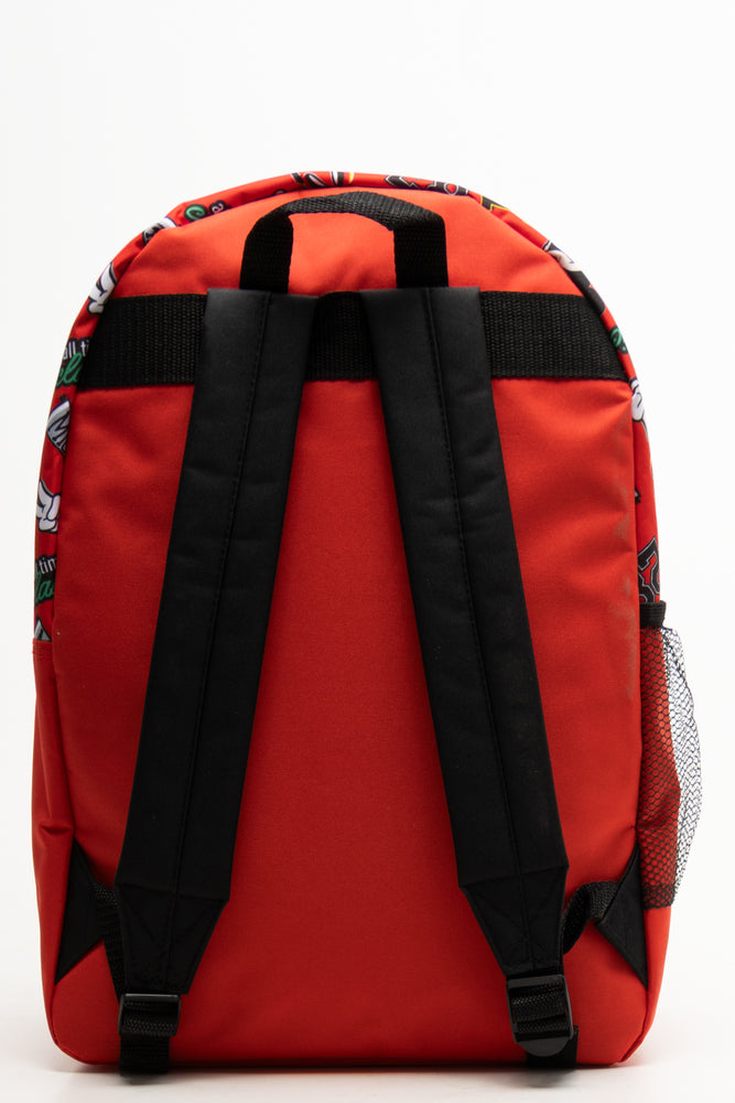 Mickey Mouse Double Zip Backpack Red (2)