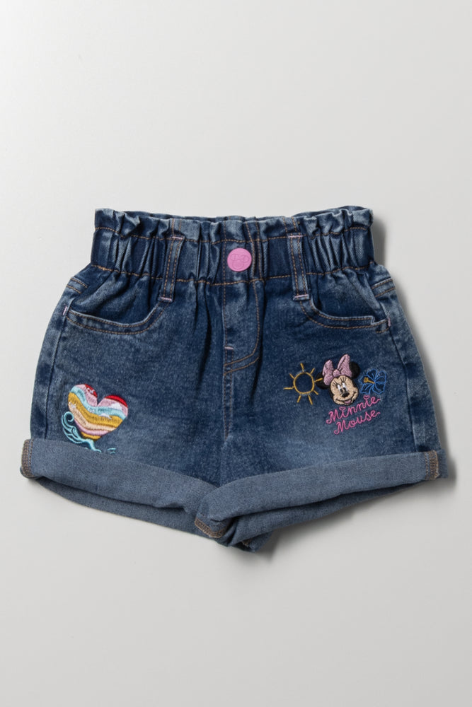Minnie Mouse Denim Shorts Blue