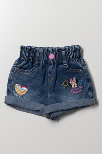 Minnie Mouse Denim Shorts Blue