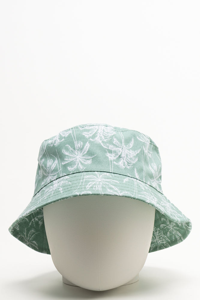 Palm Tree Bucket Hat Green