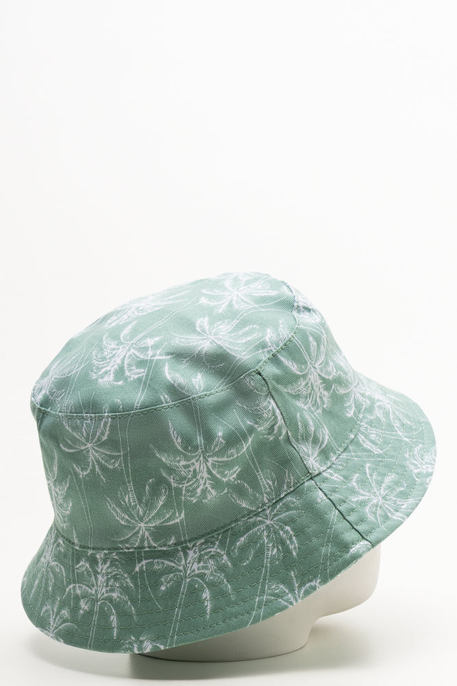 Palm Tree Bucket Hat Green