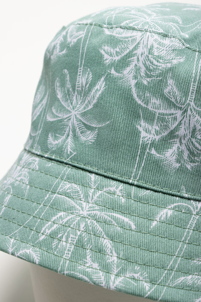 Palm Tree Bucket Hat Green (2)
