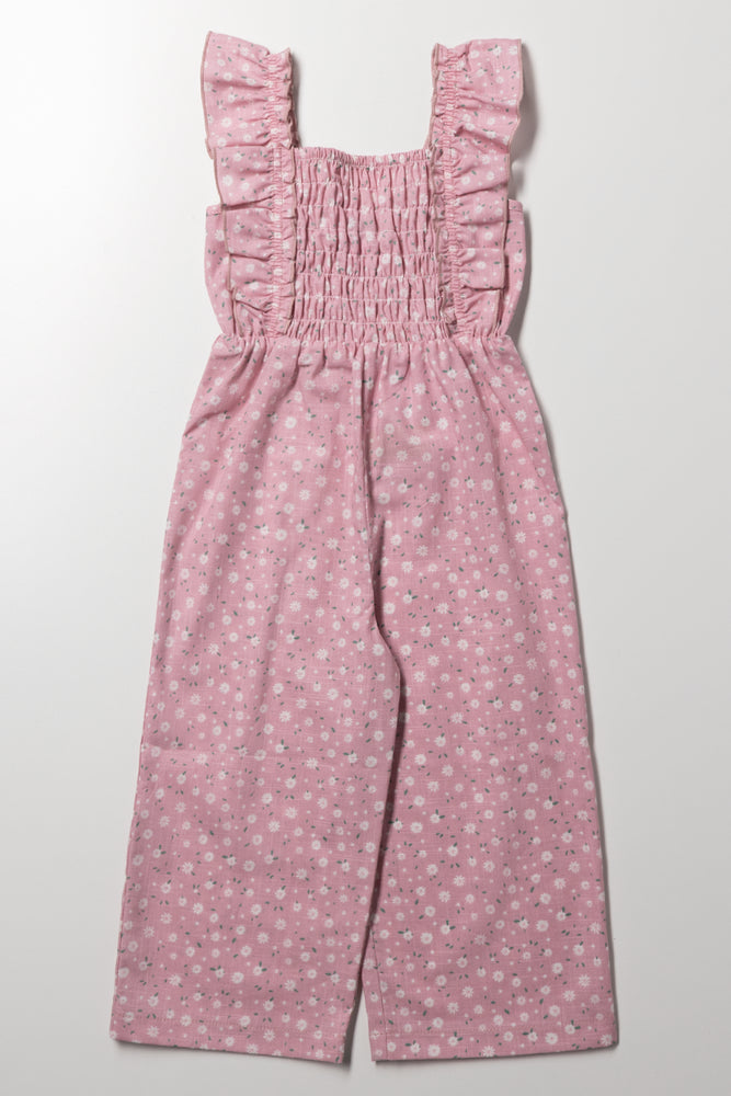 Floral Ditsy Jumpsuit Pink
