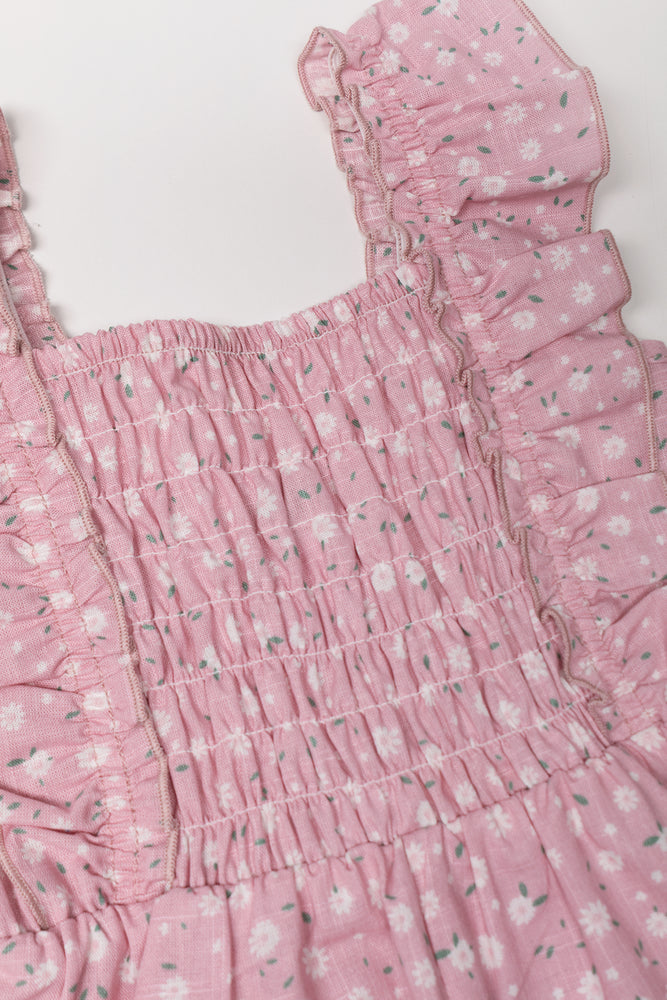 Floral Ditsy Jumpsuit Pink