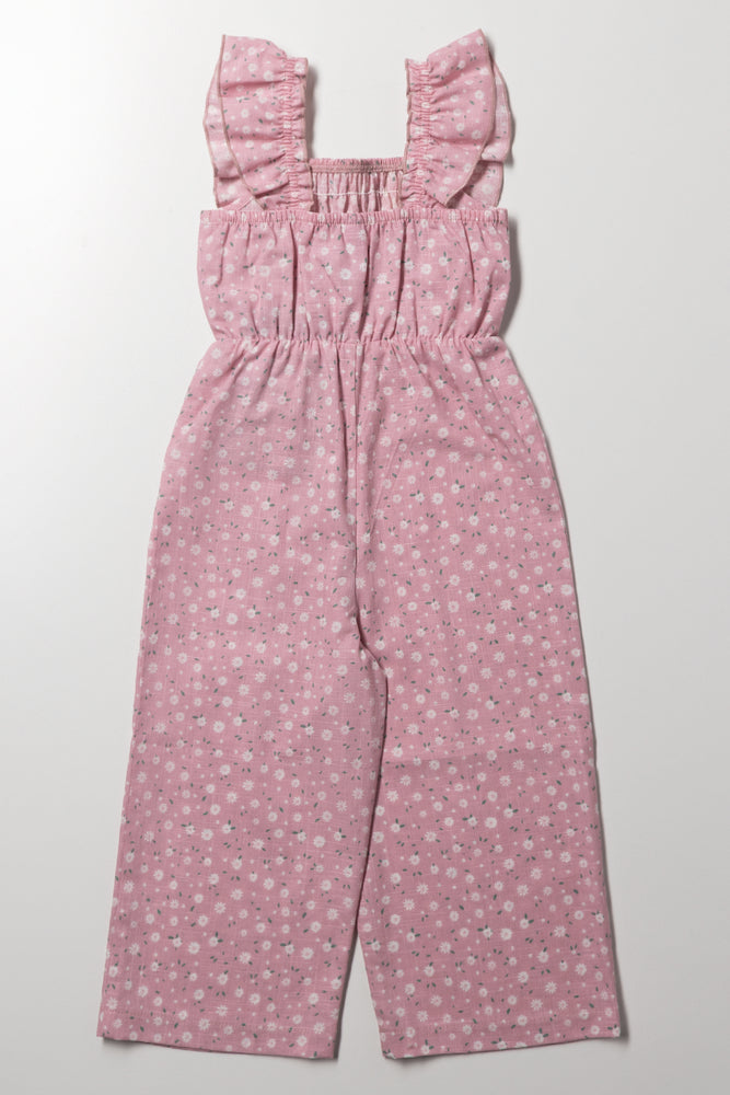Floral Ditsy Jumpsuit Pink (2)