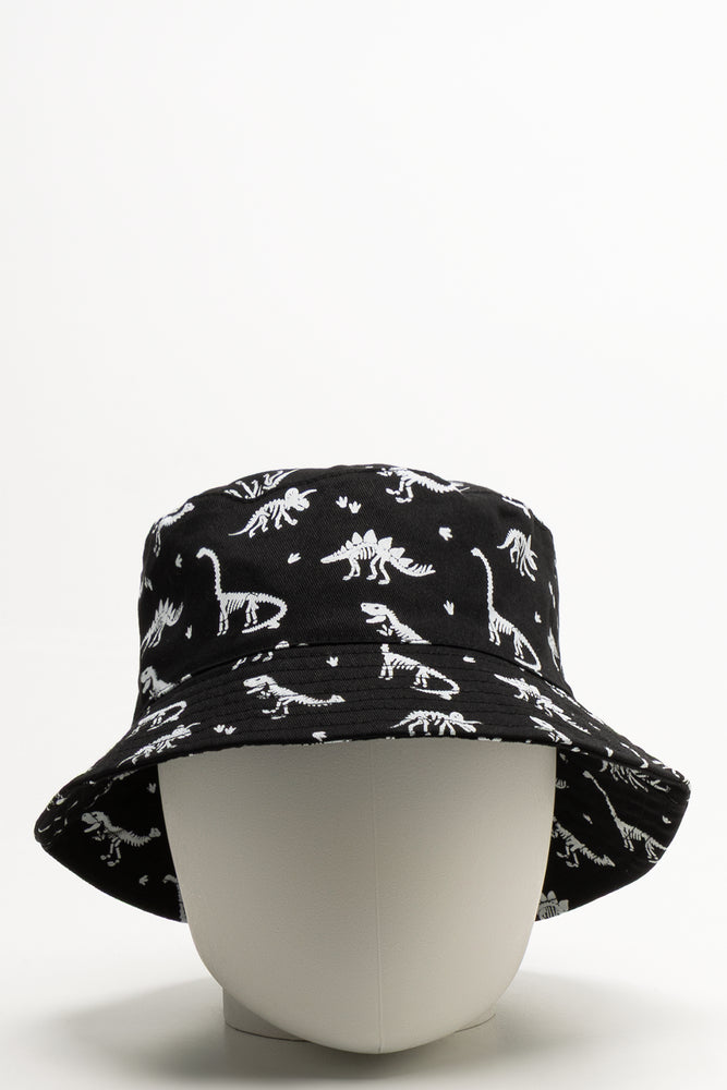 Dinosaur Bucket Hat Black