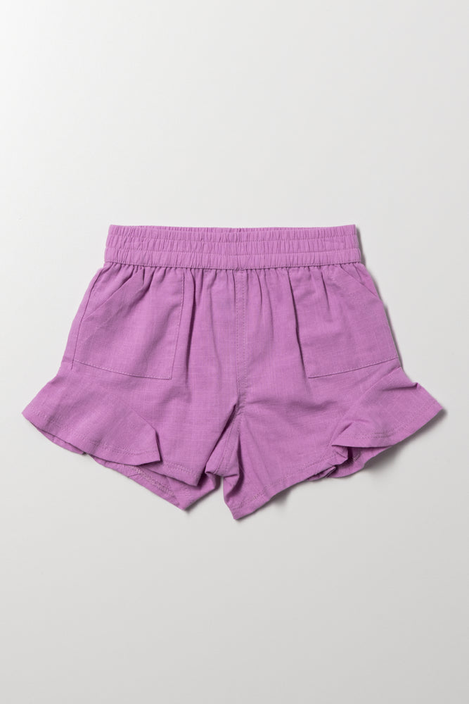 Frill Shorts Lilac