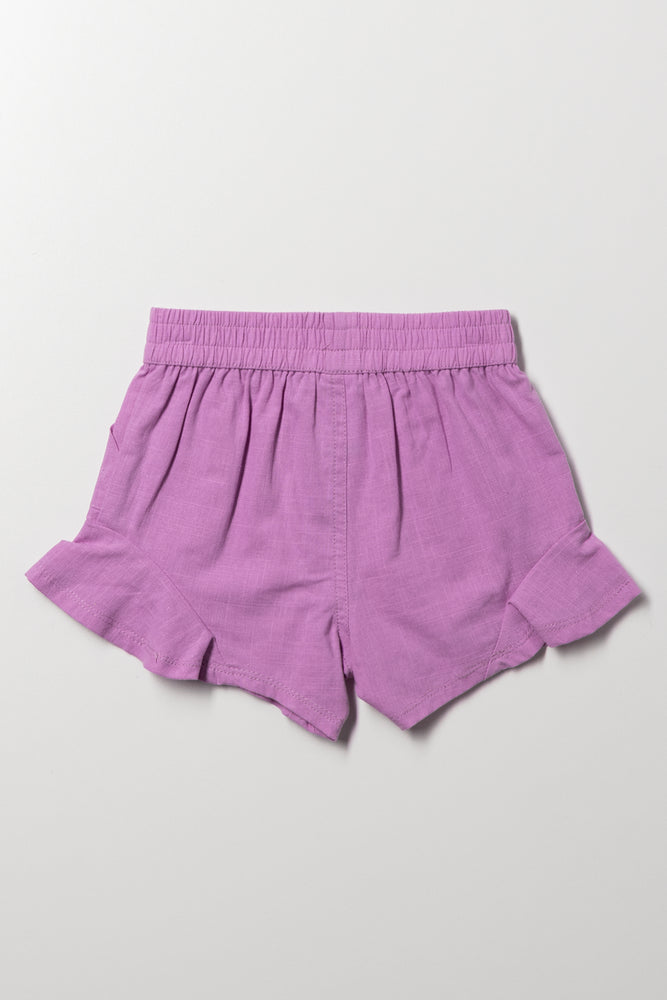 Frill Shorts Lilac (2)