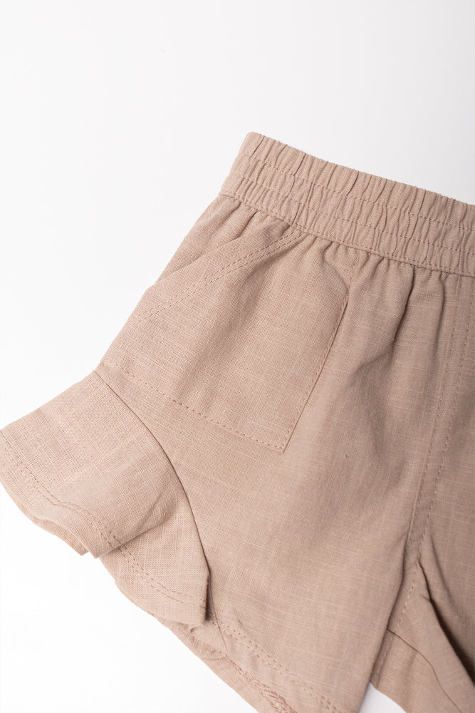 Frill Shorts Natural (1)