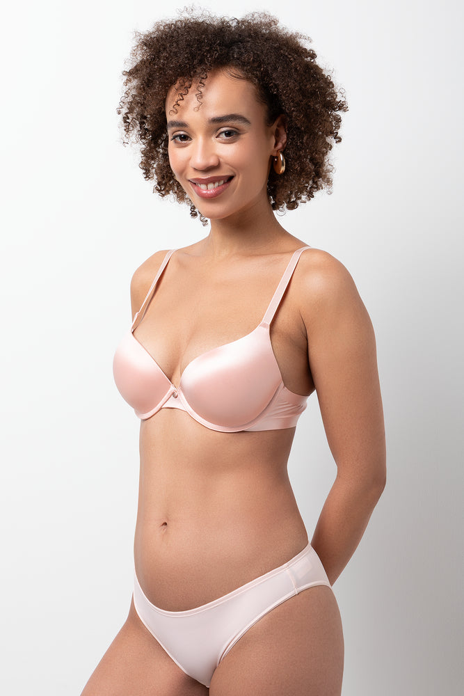Sheen Push Up Bra Pink (2)