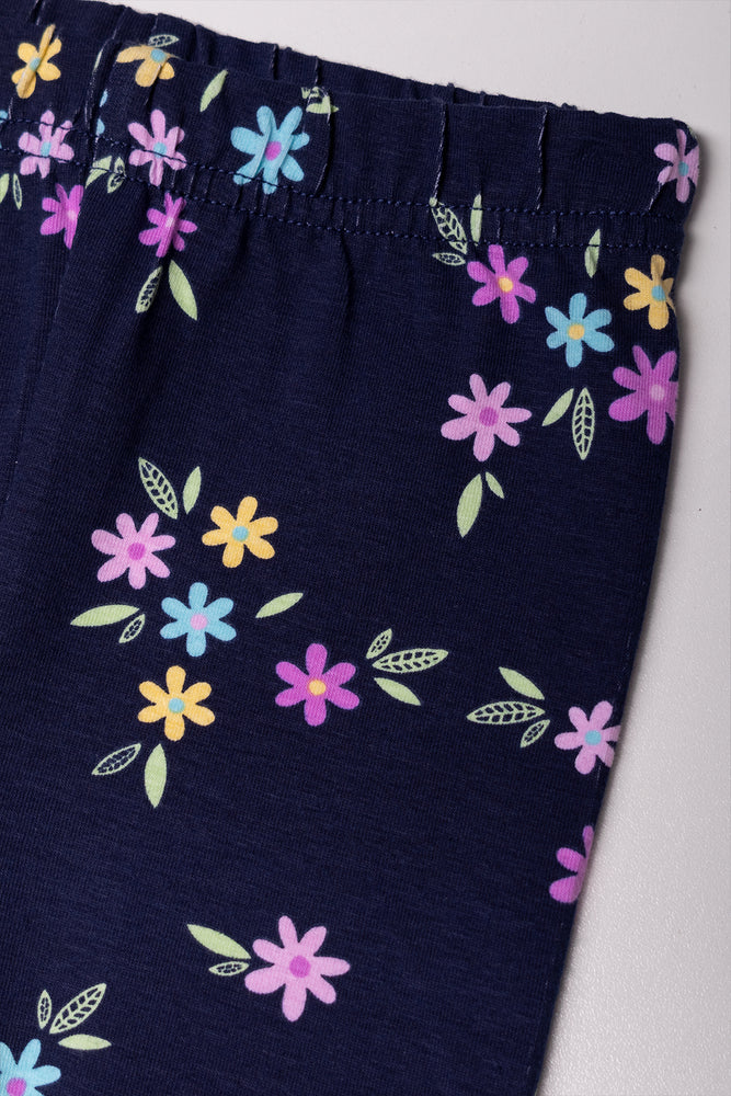 Cycle Shorts & T-Shirt Set Navy (2)