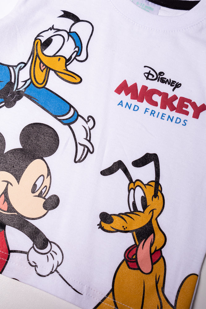 Mickey Mouse Short Sleeve T-Shirt White