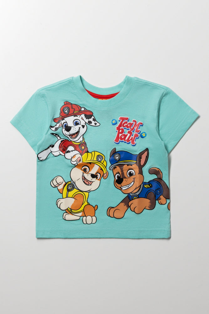 Paw Patrol Short Sleeve T-Shirt Aqua