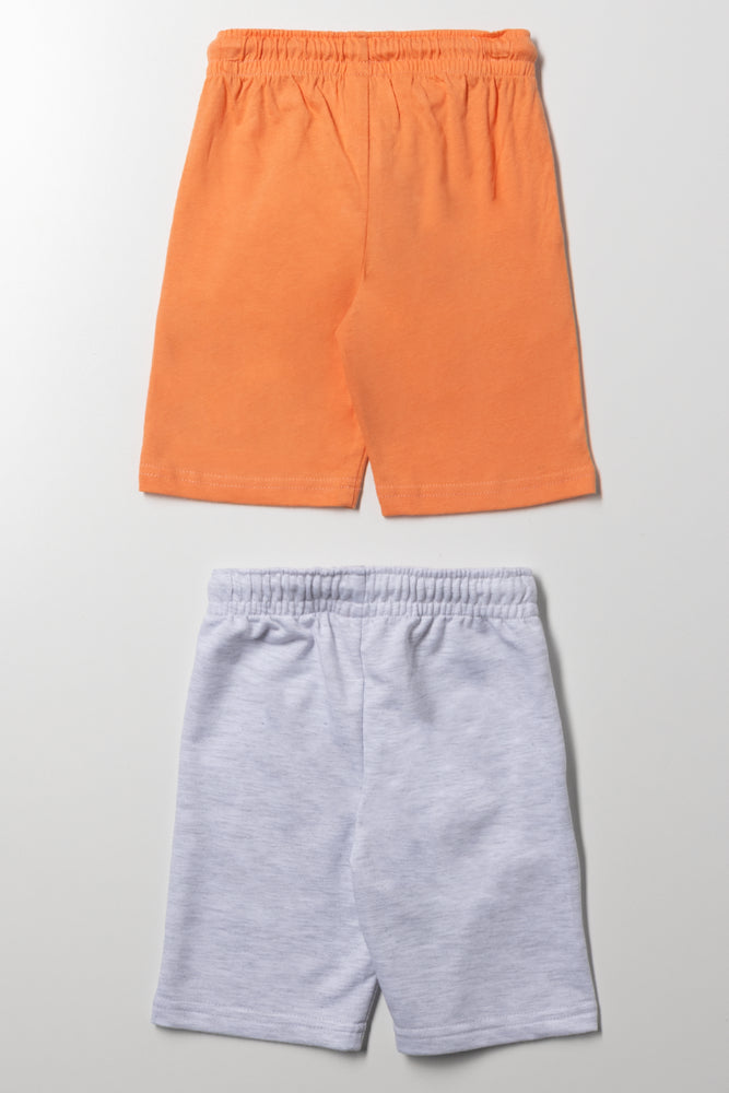 Paw Patrol 2 Pack Knit Shorts Orange And Grey (2)