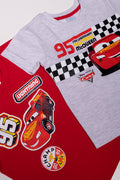 2 Pack Cars Short Sleeve T-Shirts Red And Light Grey (1)