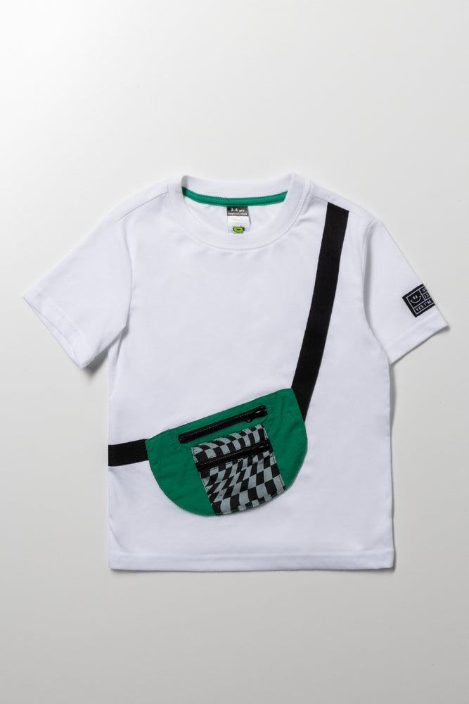 Moonbag Short Sleeve T-Shirt Green And White