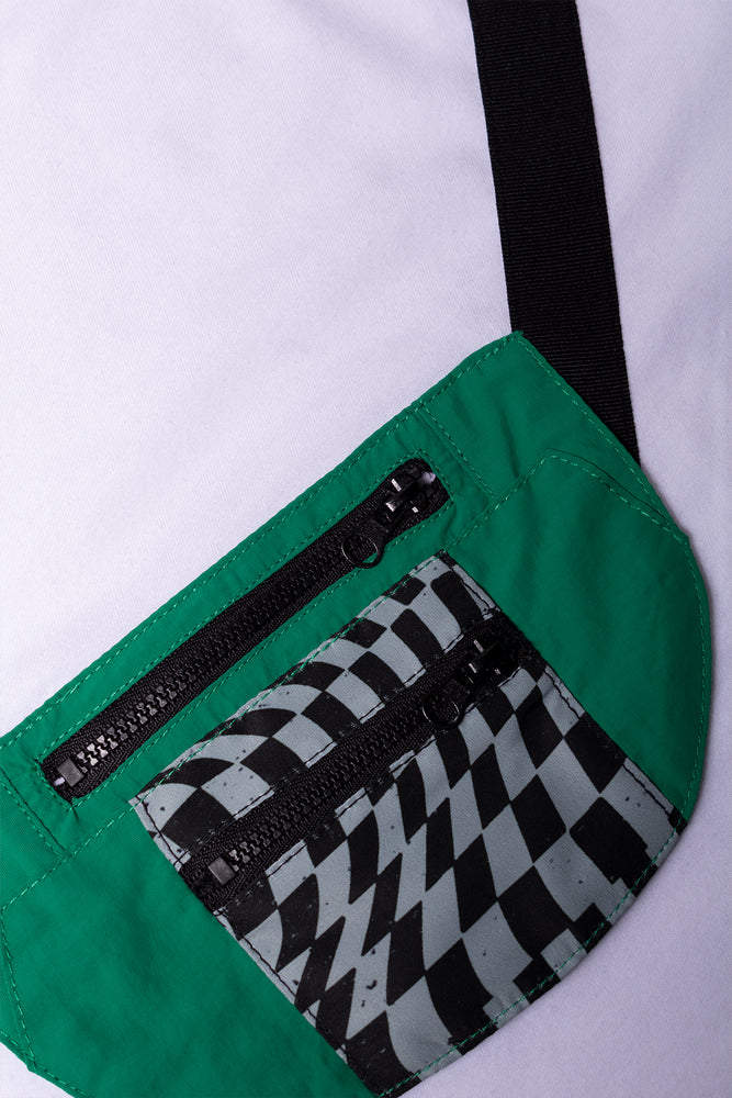 Moonbag Short Sleeve T-Shirt Green And White (1)