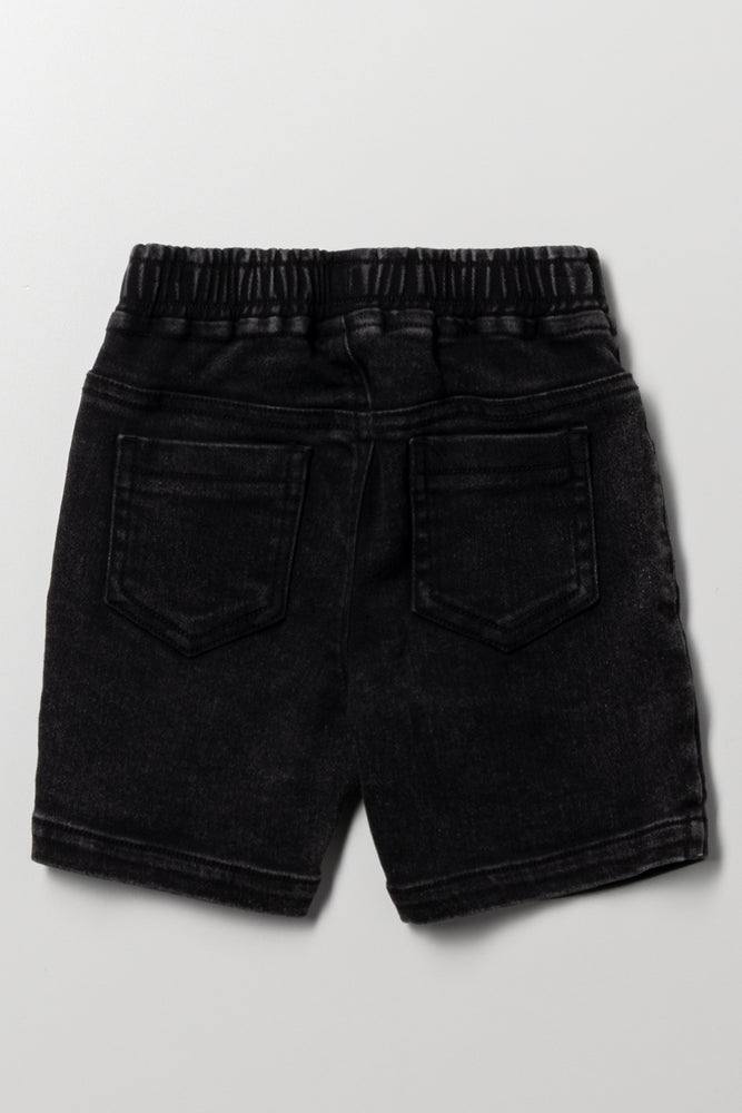 Cars Denim Shorts Black (2)