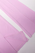 Rib Flare Leggings With Slit Pink (2)