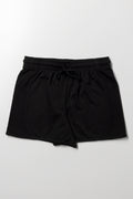Rib Inset Shorts Black