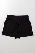 Rib Inset Shorts Black (2)