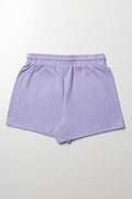 Rib Inset Shorts Lilac (2)