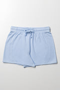 Rib Inset Shorts Light Blue
