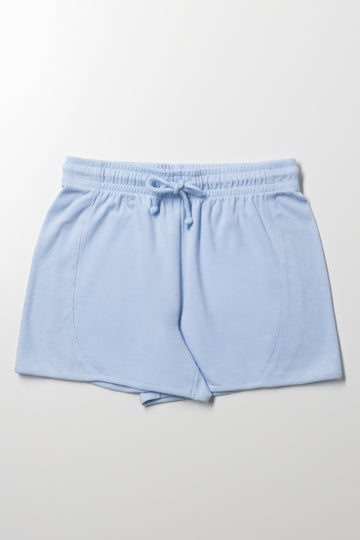 Rib Inset Shorts Light Blue
