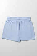 Rib Inset Shorts Light Blue (2)