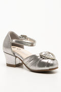 Diamante Heart Block Heel Silver (1)