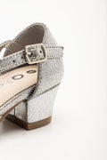 Diamante Heart Block Heel Silver (3)