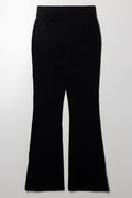 Wide Waist Flare Leggings Black (2)