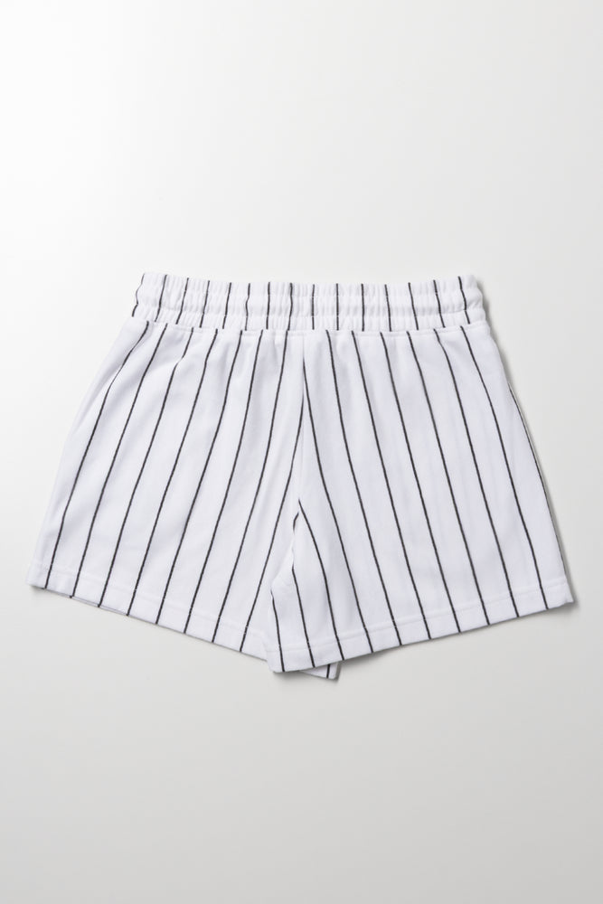 Mickey Mouse Stripe Shorts White (2)