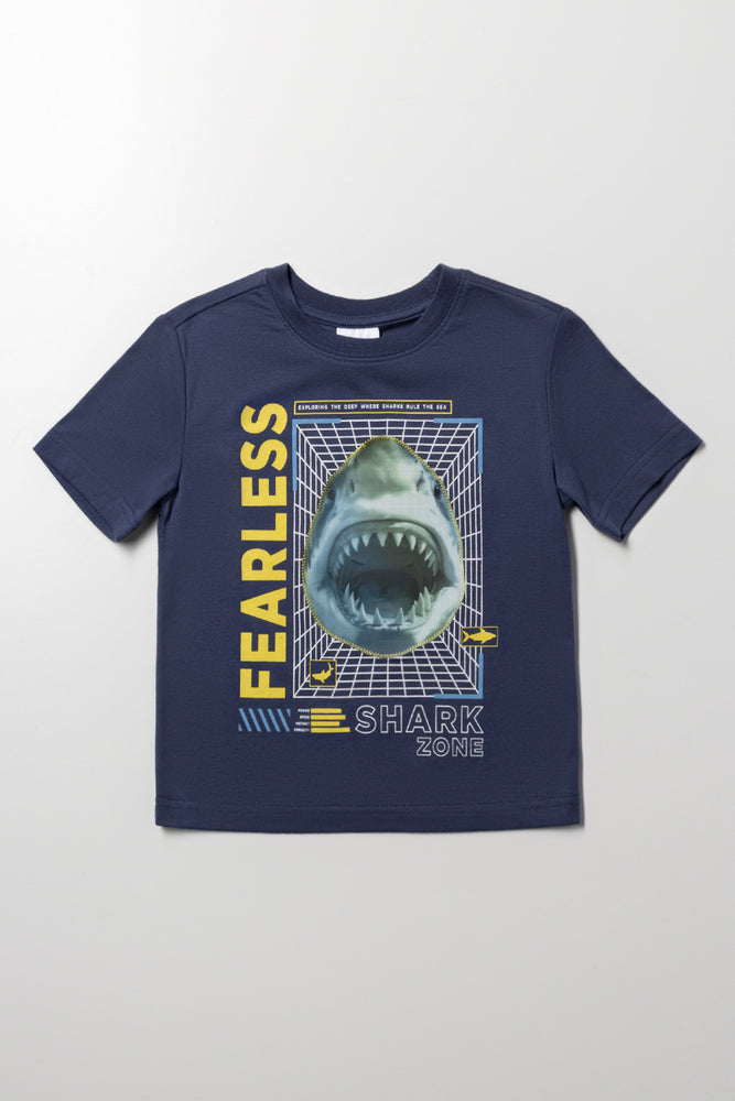 Shark Short Sleeve T-Shirt Blue | Tops & T-Shirts | Ackermans