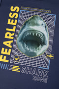 Shark Short Sleeve T-Shirt Blue (1)
