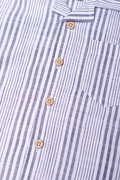 Stripe Shirt And Shorts Set Blue (1)