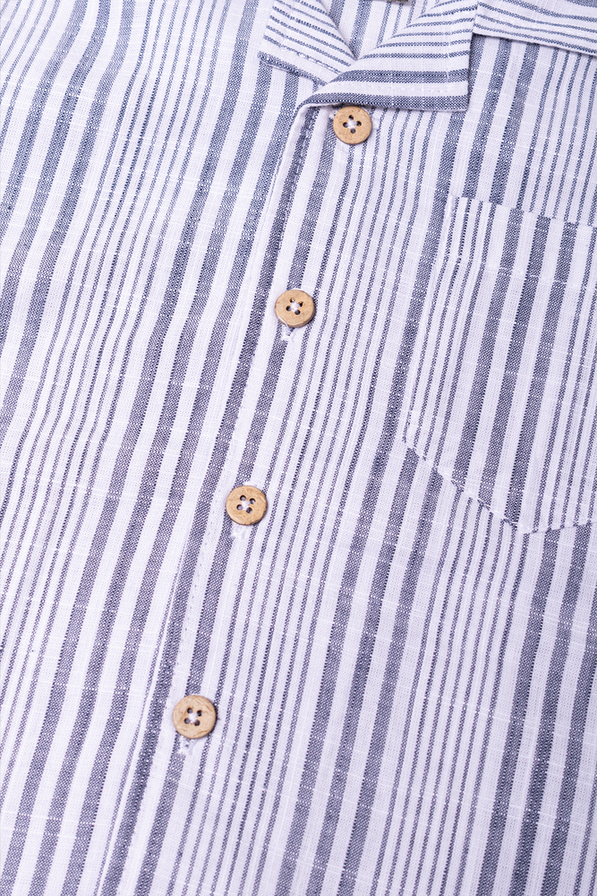Stripe Shirt And Shorts Set Blue (1)