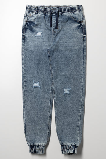 Denim Joggers Blue