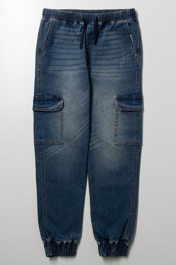 Cargo Jogger Denim Jeans Blue