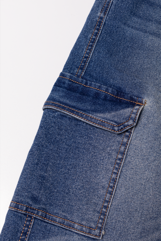 Cargo Jogger Denim Jeans Blue (1)