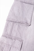 Cargo Straight Leg Denim Jeans Grey (1)